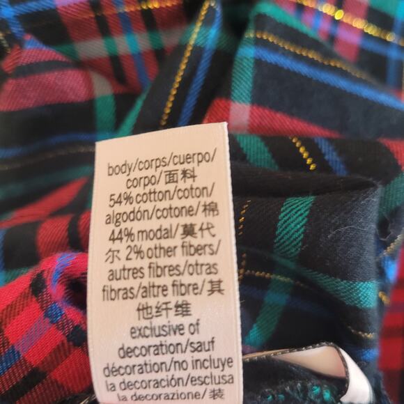 Holiday Victoria’s Secret Plaid PJ Dress Size Medium Tartan NWT Lingerie Festive - Picture 6 of 6